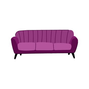stylish reception sofa cartoon illustration vector