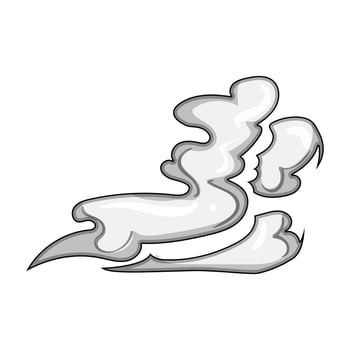 celerity speed smoke cloud cartoon illustration vector