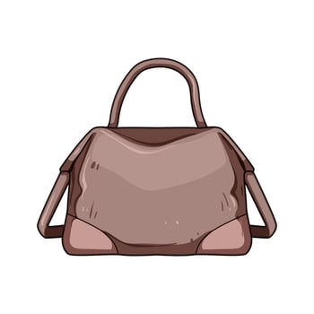 crossbody handbag woman leather cartoon vector