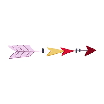 rustic boho arrow cartoon illustration vector
