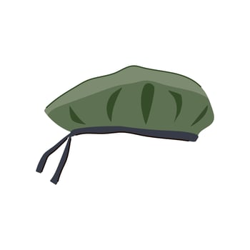 soldier beret hat military cartoon illustration vector