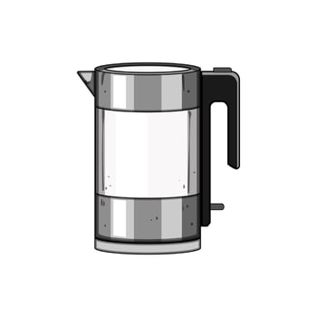 cordless kettle electric cartoon vector
