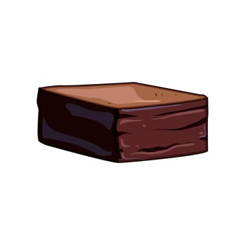 dessert brownie cartoon illustration vector