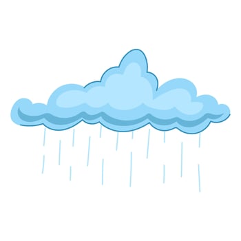 precipitation rain cloud cartoon illustration vector