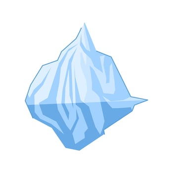water iceberg cartoon illustration vector