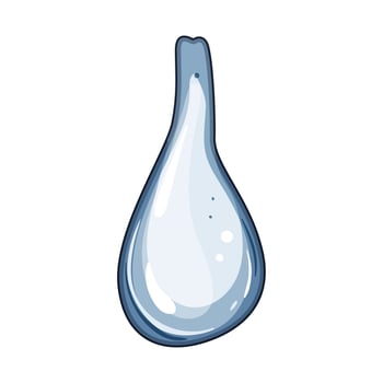 evaporation water drops cartoon illustration vector