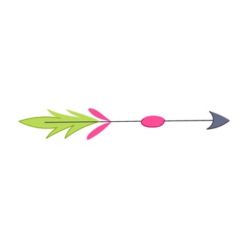tribal boho arrow cartoon illustration vector