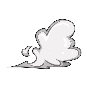 momentum speed smoke cloud cartoon illustration vector