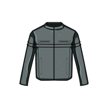 motorcycle leather jacket male cartoon illustration vector
