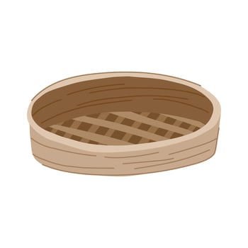 organic bamboo plate cartoon vector