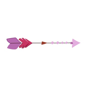 artistic boho arrow cartoon illustration vector