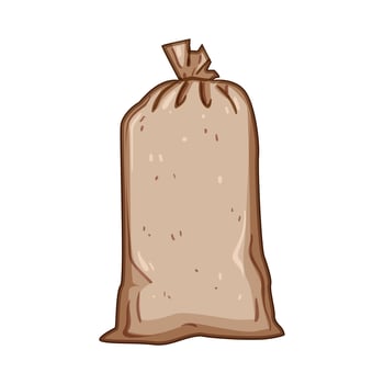 protection sand bag cartoon illustration vector