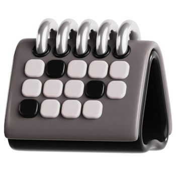 Desk Calendar 3D Ilustration png