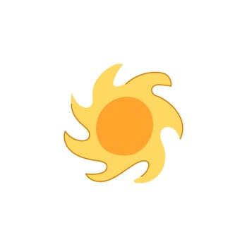 earthy boho sun cartoon illustration vector