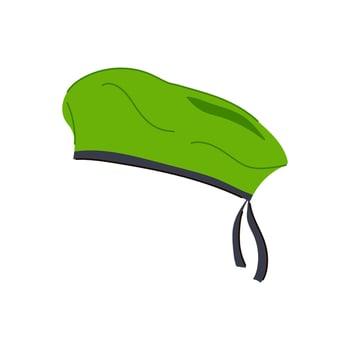 fashion beret hat military cartoon illustration vector