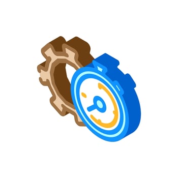 quick setup isometric icon design vector