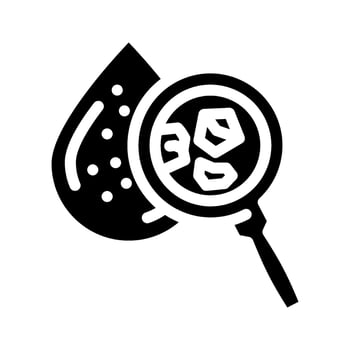 microplastic particles water drop glyph icon illustration vector
