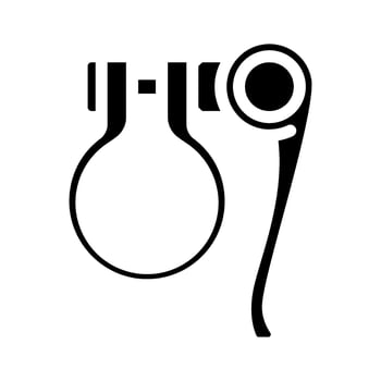 auto locking glyph icon illustration vector