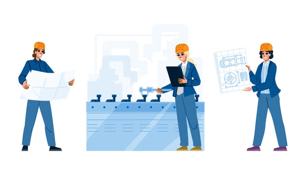 innovation engineer woman vector