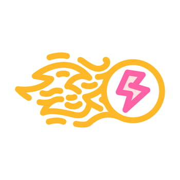 quick charge enabled color icon vector