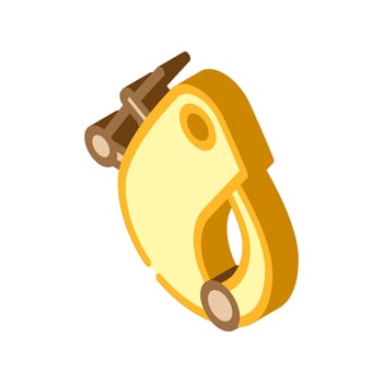 quick release mechanism isometric icon illustration vector