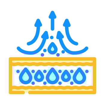 moisture wicking material color icon illustration vector