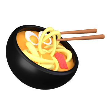 Pho Bowl 3D Illustration png