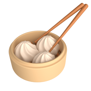 Steamed Bun 3D Illustration png