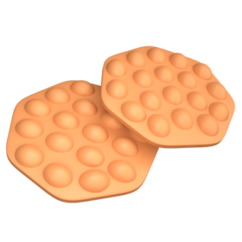 Egg Waffle 3D Illustration png