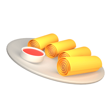 Spring Roll 3D Illustration png