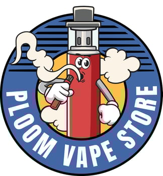 Ploom Vape Store logo with character vector
