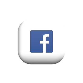 Blue facebook icon on white square button png