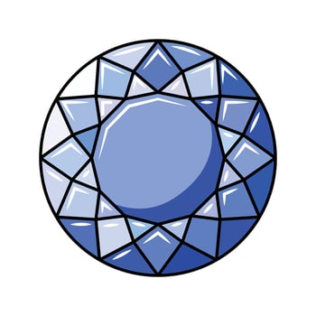 The Illustration of Round Turquoise Diamond vector