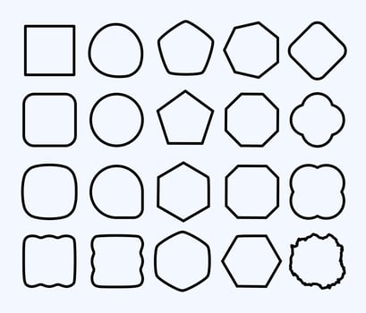 App Icon Shape Collection Outline vector