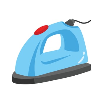 Sleek 3d style icon of steam iron press machine vector