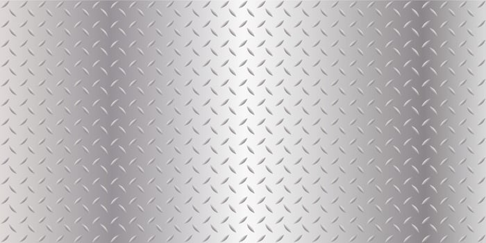 Metallic silver steel sheet industrial diamondplate flooring texture.Diamond plate steel sheet metallic silver shiny surface background. Industrial-themed graphics. vector