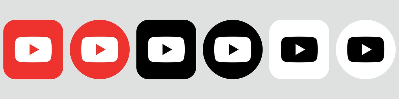 YouTube Logo Bundle vector
