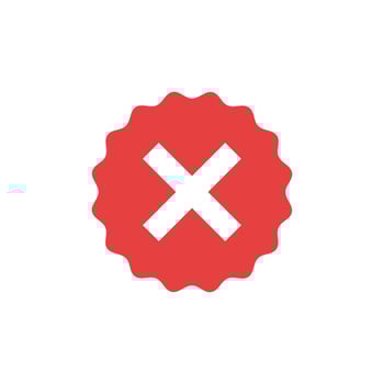 Abstract Circle Shape Cross Sign Cancel Denial Icon vector