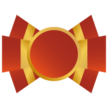 Red gold bow ribbon png