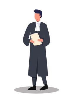 Lawyer judge character stock illustration vector