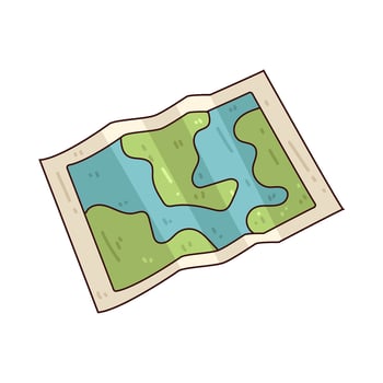folded maps illustration vector