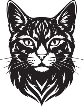 wild cat black vector