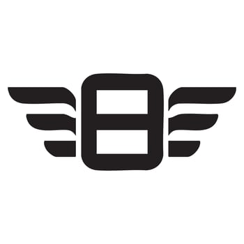 Creative Geometric Badge in Pure Black and White Modern and Edgy Symbol vector