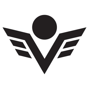 Minimalistic Abstract Badge with Bold Black Colors and Clear Visual Identity vector