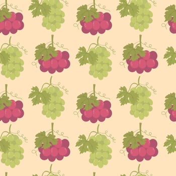 Colorful grapes pattern design vector