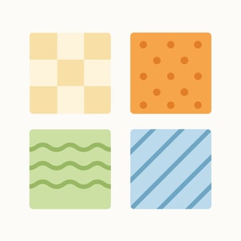 Flat Design Abstract Pattern Tile Collection with Various Shapes and Colors vector