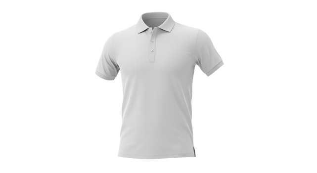 Simple white polo shirt on a transparent background, perfect apparel mockup for design presentations or promotional use, a stylish clothing item. png