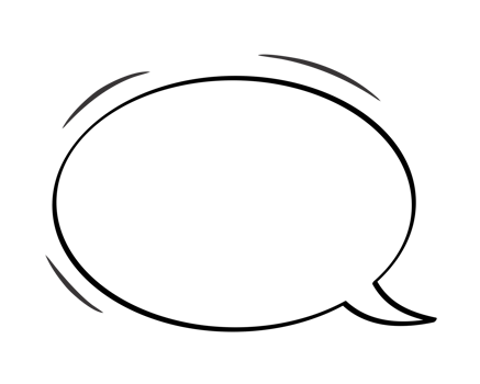 Speech bubble round comic style on transparent background png