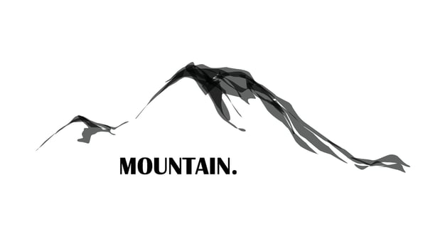 A mountain with the word mountain written on it vector