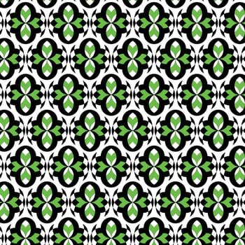 A green and black pattern with a white background vector